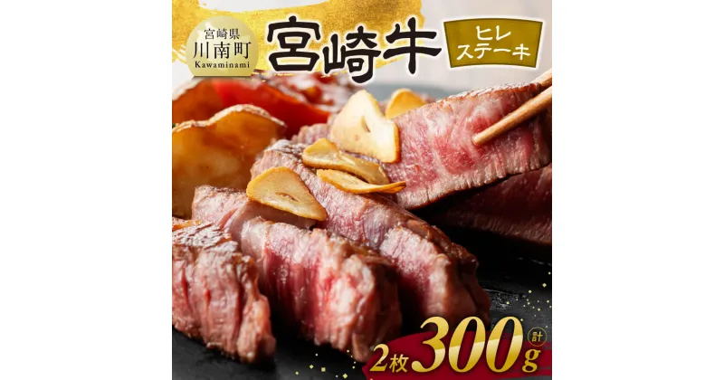 【ふるさと納税】宮崎牛　ヒレステーキ2枚　計300g – 肉 牛肉 国産 宮崎県産 黒毛和牛 ステーキ ヒレ 和牛 4等級 A4ランク D11108