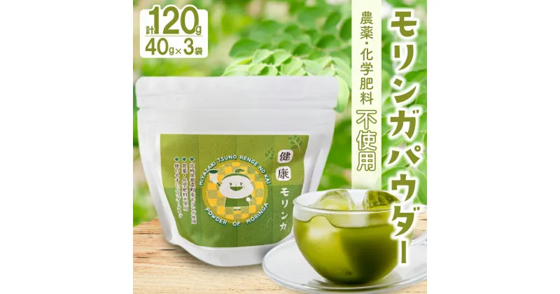 【ふるさと納税】≪スーパーフード≫ モリンガパウダー 計120g 健康 粉末 加工品 国産 飲み物 水 お茶 スムージー ヨーグルト パンケーキ 離乳食 介護食 カルシウム 鉄分 ビタミンC ポリフェノール 生命の木 食物繊維 お試し 宮崎県 都農町 送料無料