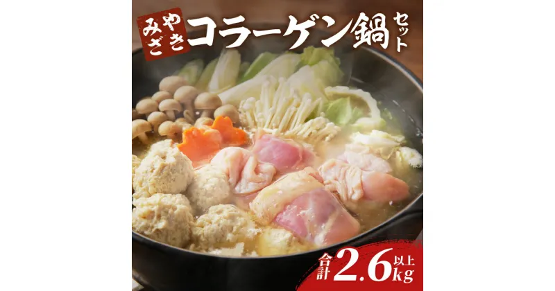 【ふるさと納税】コラーゲン 鍋セット 合計2.6kg以上 肉 鶏肉 加工品 国産 個包装 もも むね おかず おつまみ 惣菜 お弁当 晩ご飯 鍋 スープ 地頭鶏 小分け 贈答品 真空パック 簡単調理 詰め合わせ おすそ分け パーティー バーベキュー BBQ 食品 宮崎県産 都農町 送料無料