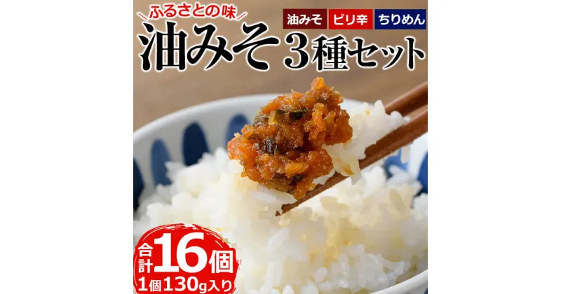 【ふるさと納税】懐かしい味の油みそ3種類セット(合計約2kg・油みそ×5、ピリ辛×5、ちりめん×6)味噌 おつまみ ご飯のお供 調味料 食べ比べ 国産【G-1】【旬鮮かどがわ直売センター】