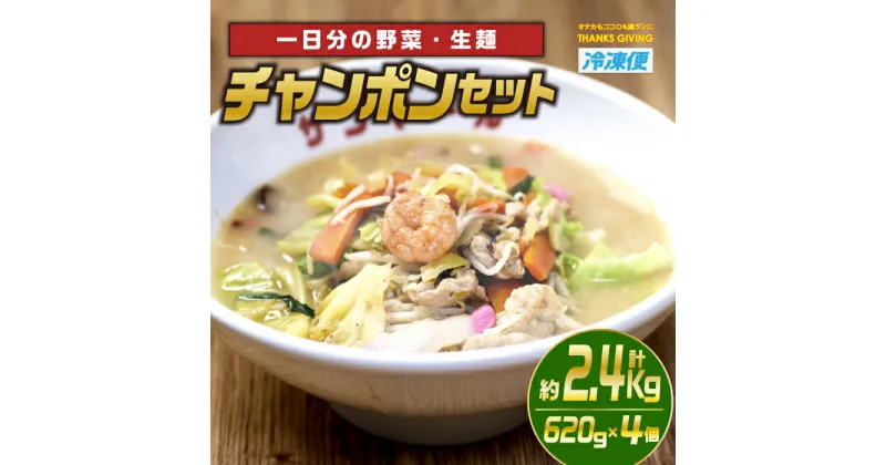 【ふるさと納税】チャンポンセット(計約2.4kg・620g×4個)ちゃんぽん 麺 スープ 野菜 具沢山 冷凍 小分け おかず 惣菜 簡単調理【TG-3】【サンクスギビング】