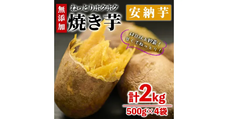 【ふるさと納税】＜数量限定＞冷凍焼き芋(安納芋)(計2kg・500g×4袋)冷凍 焼芋 焼き芋 やきいも さつまいも さつま芋 レンジ 食べ比べ 小分け おやつ 宮崎県 門川町【YO-3】【株式会社 陽】