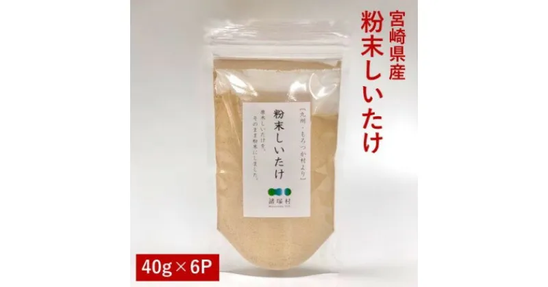 【ふるさと納税】宮崎県産 粉末 しいたけ 40g×6パック　 乾物 干し椎茸 粉末しいたけ 原木しいたけ だし 隠し味 お味噌汁 しいたけ茶 無添加 天然素材 宮崎県産 国産