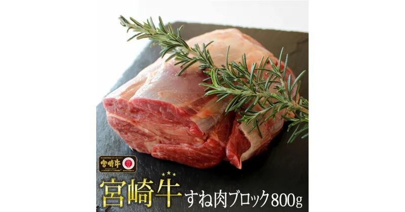 【ふるさと納税】牛肉 ブロック 宮崎牛 スネ肉 800g [SHINGAKI 宮崎県 美郷町 31af0006] 黒毛和牛 A4 A5 牛 国産 宮崎 冷凍 牛 真空パック