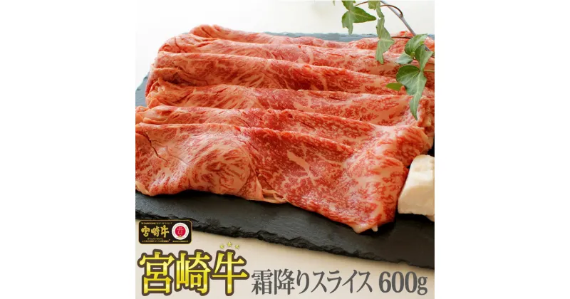 【ふるさと納税】【宮崎牛】 霜降り スライス 600g [SHINGAKI 宮崎県 美郷町 31ag0055] 牛肉 黒毛 和牛 国産 宮崎 A4 A5等級 牛 宮崎県産 冷凍 送料無料 ブランド 牛 肉 霜降り