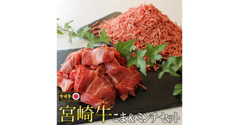 【ふるさと納税】牛肉 宮崎牛 牛こま 400g & ミンチ 600g 計 1kg [SHINGAKI 宮崎県 美郷町 31ag0058] セット 小間 ひき肉 挽き肉 冷凍 宮崎 詰め合わせ