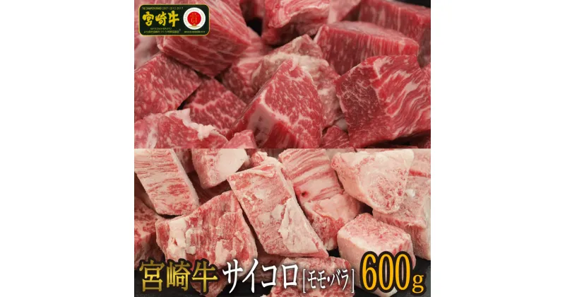 【ふるさと納税】【宮崎牛】サイコロ バラ 150g×2 & もも 150g×2 計600g [SHINGAKI 宮崎県 美郷町 31ag0069] 牛肉 カルビ 赤身 ウデ モモ 真空 冷凍 内閣総理大臣賞受賞 宮崎県産 送料無料 BBQ バーベキュー キャンプ 焼肉 カレー シチュー 煮込み セット 詰め合わせ