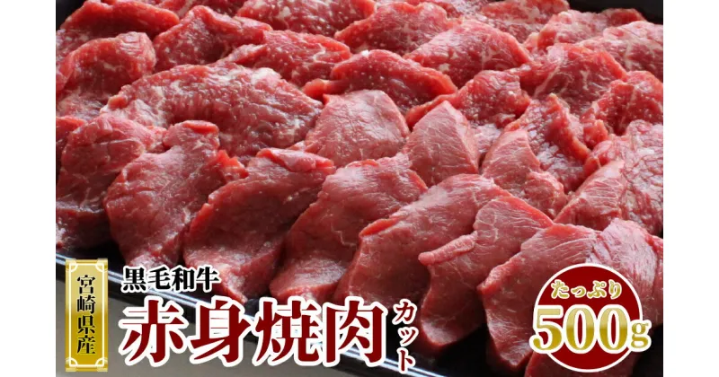 【ふるさと納税】宮崎県産 黒毛和牛 赤身 焼肉 500g トレイ包装 [SHINGAKI 宮崎県 美郷町 31ag0074] 牛肉 ウデ モモ 焼肉 冷凍 九州産 送料無料 BBQ バーベキュー