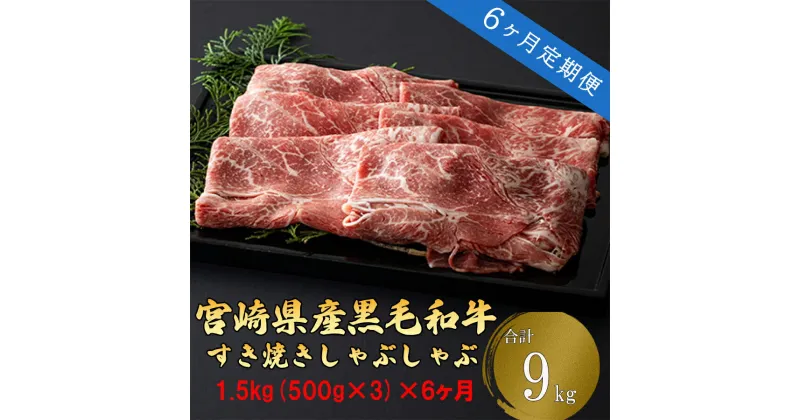 【ふるさと納税】6回 定期便 黒毛和牛 ウデ スライス (500g×3) 合計9kg [ミヤチク 宮崎県 美郷町 31au0050] すき焼き しゃぶしゃぶ 冷凍 国産 宮崎県産 和牛 送料無料 牛 肉 予約 ウデ 腕 濃厚 肉巻き 肉じゃが プルコギ ビーフペッパーライス 焼きしゃぶ 小分け セット