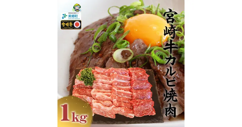 【ふるさと納税】【宮崎牛】 カルビ 焼肉 500g×2 計1kg [レグセントジョイラー 宮崎県 美郷町 31bb0016] 和牛 国産 BBQ バーベキュー 牛肉 カルビ 焼肉 黒毛 和牛 国産 宮崎 A4 A5等級