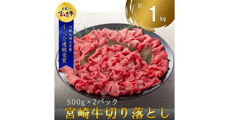 【ふるさと納税】【宮崎牛】 切り落とし 500g×2 計1kg [レグセントジョイラー 宮崎県 美郷町 31bb0018] 黒毛 和牛 国産 宮崎 A4 A5等級 牛肉 赤身 焼肉 宮崎県産 冷凍 送料無料 ブランド 牛 肉 霜降り BBQ バーベキュー キャンプ