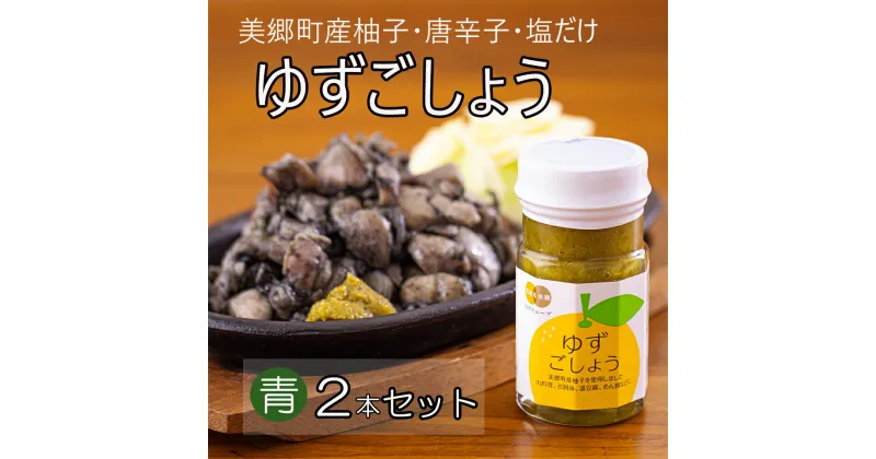 【ふるさと納税】調味料 青ゆずごしょう 60g×2本 セット [農林産物直売所 美郷ノ蔵 宮崎県 美郷町 31ab0104] 青唐辛子 柚子 ゆず 塩 唐辛子 柚子胡椒 ギフト 調味料 宮崎県産　 産 国産 送料無料 薬味 地鶏 刺身 焼き鳥 うどん そば そうめん 水炊き 鍋料理 肉料理 魚料理