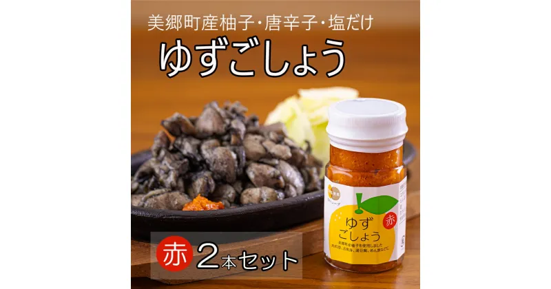 【ふるさと納税】調味料 赤ゆずごしょう 60g×2本 セット [農林産物直売所 美郷ノ蔵 宮崎県 美郷町 31ab0105] 赤唐辛子 ゆず 柚子 塩 唐辛子 柚子胡椒 ギフト 調味料 宮崎県産 産 国産 送料無料 薬味 地鶏 刺身 焼き鳥 うどん そば そうめん 水炊き 鍋料理 肉料理 魚料理