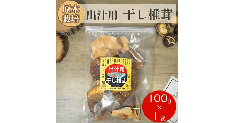 【ふるさと納税】宮崎県産 乾燥 椎茸 100g×1袋 チャック袋入 [ HUTTE 宮崎県 美郷町 31ao0013] 干ししいたけ 出汁 オーガニック 原木栽培 有機JAS認証 大容量 料理 調理 常温 渡川 アヒージョ 煮物 煮付け おかず おこわ 鍋 みそ汁 炒め物 うどん そば スープ パスタ