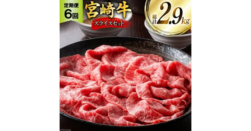 【ふるさと納税】牛肉 定期便 宮崎牛スライスセット 6ヶ月定期便 [ミヤチク 宮崎県 美郷町 31au0060] 冷凍 スライス 小分け 個包装 牛モモ 牛バラ 牛 牛ロース 牛肩ロース