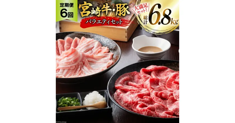 【ふるさと納税】肉 定期便 6ヶ月 宮崎牛・豚バラエティセット [ミヤチク 宮崎県 美郷町 31au0059] 冷凍 小分け 牛肉 豚肉 豚小間 豚バラ 小間 豚ロース 牛肩ロース しゃぶしゃぶ 焼肉 牛モモ