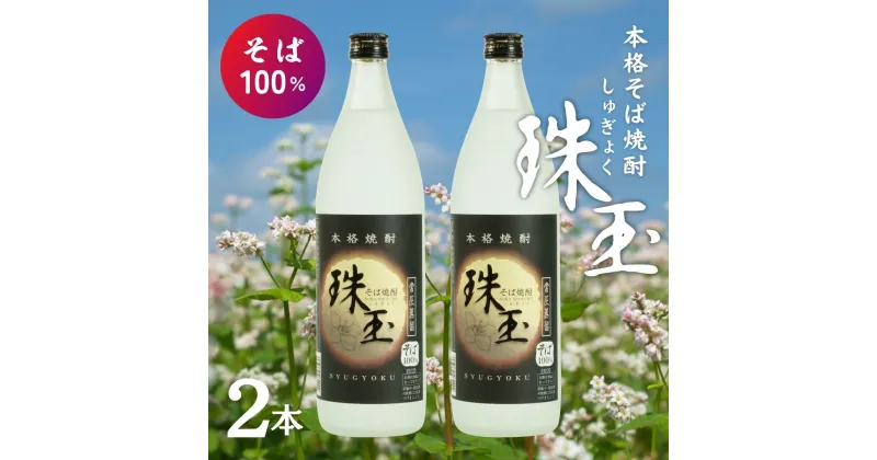 【ふるさと納税】本格そば焼酎 珠玉（しゅぎょく）900ml／2本セット 高千穂酒造 蕎麦 お酒 酒 焼酎 そば焼酎 お湯割り 水割り ロック ストレート ギフト 焼酎セット ふるさと 贈答 贈り物 プレゼント 詰め合わせ お取り寄せ おすすめ 人気 宮崎県 高千穂町 送料無料