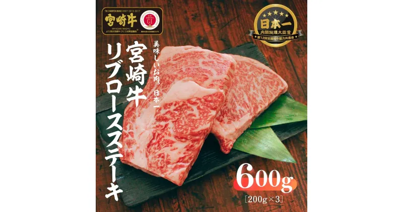 【ふるさと納税】宮崎牛 リブロースステーキ600g S-31