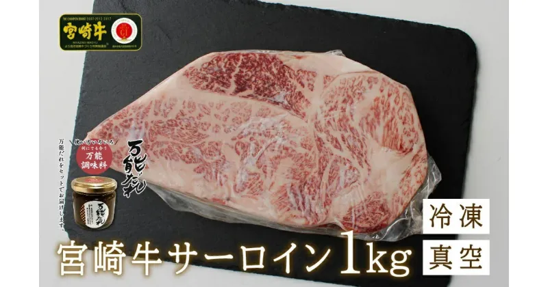 【ふるさと納税】S-16 宮崎牛 サーロインブロック1kg 万能だれ付き 牛肉 肉 お肉 サーロイン 精肉 サーロインブロック ブロック肉 ブロック タレ 万能ダレ 国産 黒毛和牛 和牛 宮崎県産 ギフト 贈り物 プレゼント 贈答 グルメ お取り寄せ 焼き肉 BBQ 高千穂町 送料無料