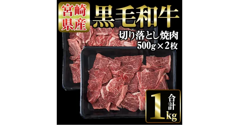 【ふるさと納税】宮崎県産 黒毛和牛 切落し 焼肉(計1kg・500g×2)国産 宮崎県産 黒毛和牛 牛肉 炒め物 和牛 切り落とし【MI019】【(株)ミヤチク宮崎加工センター】