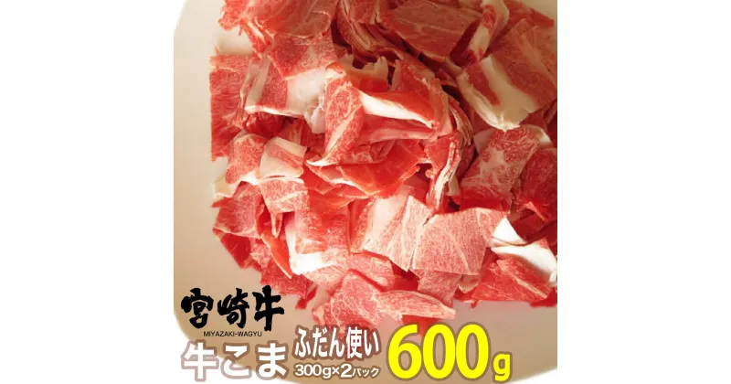 【ふるさと納税】宮崎牛こま(600g・300g×2)牛肉 精肉 お肉 黒毛和牛 ブランド和牛 お取り寄せ 冷凍 国産 宮崎県【SG006】【株式会社SHINGAKI】