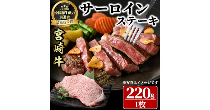 【ふるさと納税】宮崎牛 サーロインステーキ(220g・1枚) 牛肉 肉 ブランド牛 黒毛和牛 お取り寄せ BBQ ステーキ 冷凍 国産 宮崎県 【LJ001】【レグセントジョイラー株式会社】