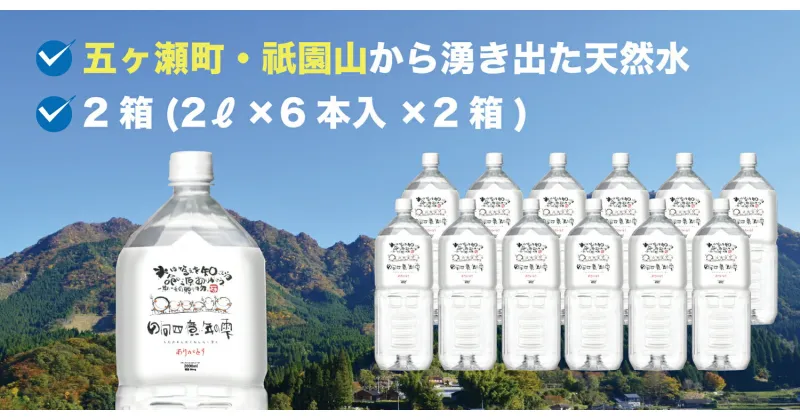 【ふるさと納税】日向四億年の雫 素粒子機能水（ 2リットル × 6本入 × 2箱 ） | 水 天然水 ローリングストック 備蓄 ペットボトル ミネラル 宮崎県 五ヶ瀬町 祇園 山