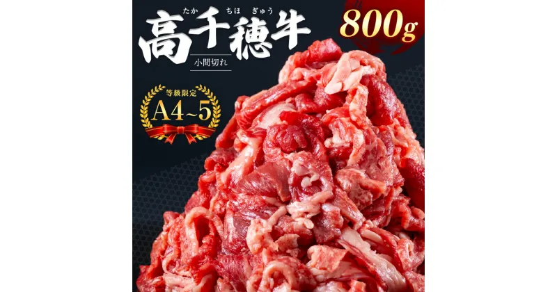 【ふるさと納税】 高千穂牛 小間切れ 800g A4 ~ 5 等級 限定 | 宮崎牛 地域限定肥育 黒毛和牛 切り落とし 牛肉 肉 にく 国産 ブランド牛 宮崎県 西臼杵 高千穂 五ヶ瀬町