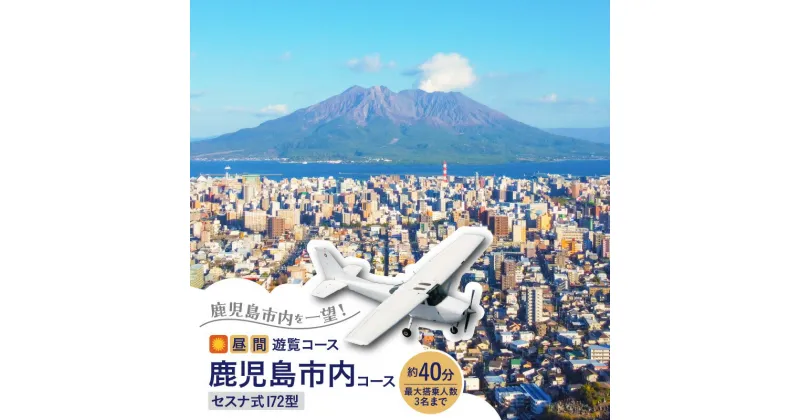 【ふるさと納税】【昼間遊覧飛行】 鹿児島市内コース セスナ式 172型（大人3名まで） 送料無料 旅行 観光 景色 写真撮影 遊覧 空 チケット 鹿児島市 土産 贈り物 プレゼント ギフト 贈答