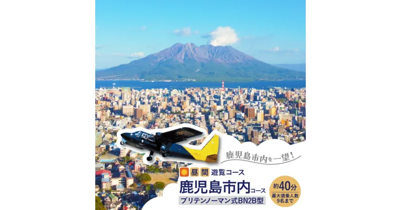 【ふるさと納税】【昼間遊覧飛行】 鹿児島市内 コース ブリテンノーマン式 BN2B型 （大人9名まで） 送料無料 旅行 観光 景色 写真撮影 遊覧 空 チケット 桜島 鹿児島市 土産 贈り物 プレゼント ギフト 贈答