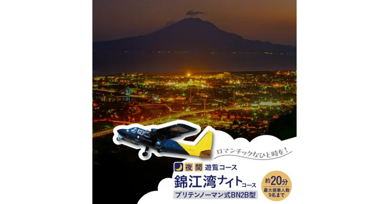 【ふるさと納税】【夜間遊覧飛行】 錦江湾 ナイト コース ブリテンノーマン式 BN2B型 （大人9名まで） 送料無料 旅行 観光 景色 写真撮影 遊覧 空 チケット 鹿児島市 土産 贈り物 プレゼント ギフト 贈答