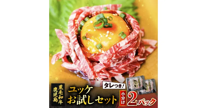 【ふるさと納税】 鹿児島県産 黒毛和牛 ユッケ 2P お試し セット 牛 牛肉 肉 生食 生肉 お試しセット タレつき お試しサイズ ブランド牛 あっさり 肉肉しい おつまみ カミチク ふるさと納税 鹿児島 鹿児島市 おすすめ ランキング プレゼント ギフト