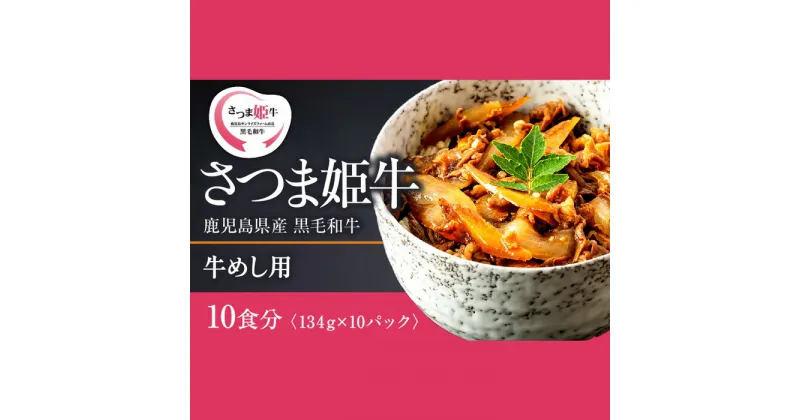 【ふるさと納税】 さつま姫牛 牛めしの素10食分 1.34kg（134g×10パック）「SQF」の認証を取得し、世界基準に基づく安全・安心な商品！【鹿児島サンライズファーム】