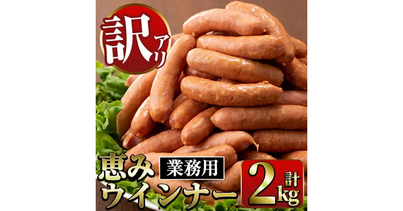 【ふるさと納税】《業務用・訳あり》恵みウインナー(1kg×2P・計2kg ) ウインナー ウィンナーソーセージ 豚肉 国産 簡易包装 業務用 冷凍 おかず お弁当 晩御飯 おつまみ 【ナンチク】