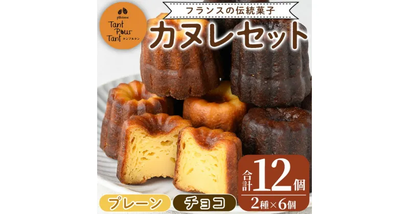 【ふるさと納税】カヌレ12個セット(プレーン6個・チョコ6個) 鹿児島 スイーツ お菓子 焼き菓子 セット 詰め合わせ プレゼント ギフト 贈答【パティスリータンプルタン】