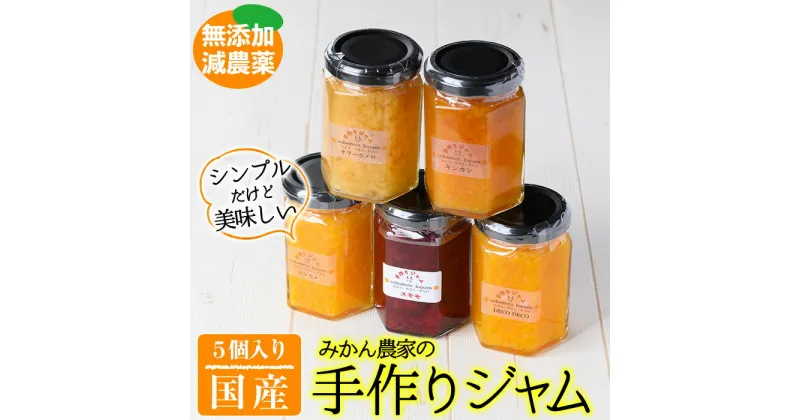 【ふるさと納税】無添加！無着色！無香料！みかん農家こだわりのマーマレード「坂元さんちの手作りジャム」(5個) 鹿児島県 マーマレード ジャム 手作り 無添加 柑橘 伊予柑 八朔 ポンカン 金柑 スモモ 国産【坂元果樹園】