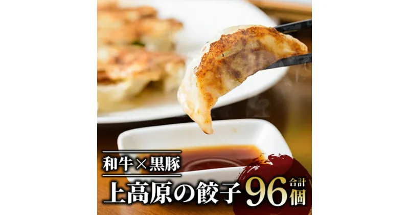 【ふるさと納税】お肉たっぷり肉餃子(96個・32個×3P)餃子 ぎょうざ ギョウザ 牛肉 和牛 豚肉 黒豚 冷凍 国産 お肉 おかず 惣菜 【肉の上高原】