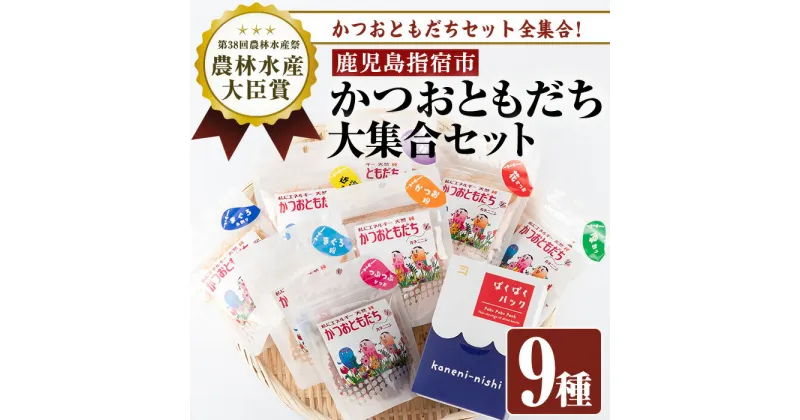 【ふるさと納税】かつおともだち大集合セット(全9種) 鹿児島 鰹節 かつお節 かつおぶし 花かつお 厚削り 糸削り 粉末 セット 詰め合わせ 出汁 だし【カネニニシ】