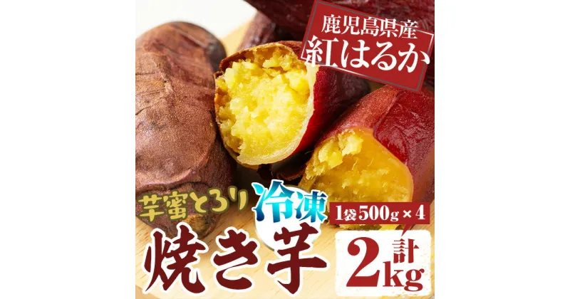 【ふるさと納税】鹿児島県産さつま芋 芋蜜とろり紅はるかの冷凍焼き芋(計2kg・500g×4袋) 鹿児島 さつまいも さつま芋 サツマイモ 焼芋 やきいも 焼いも 冷やし焼き芋 紅はるか スイーツ おやつ デザート 冷凍【中園久太郎商店】