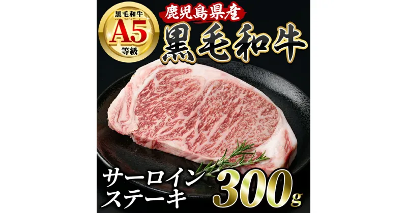 【ふるさと納税】 鹿児島県産5等級(A5)黒毛和牛サーロインステーキ(300g) 鹿児島 国産 いぶすき 黒毛和牛 和牛 牛肉 牛 肉 サーロイン ステーキ 霜降り ギフト 贈り物 贈答用 プレゼント 冷凍 A5 5等級【水迫畜産】