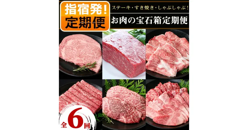 【ふるさと納税】＜定期便！全6回(連続)＞5等級鹿児島県産黒毛和牛 ステーキ・すき焼き・しゃぶしゃぶ！お肉の宝石箱定期便！ 鹿児島 黒毛和牛 肉 牛肉 ロース バラ モモ ヒレ ステーキ すき焼き しゃぶしゃぶ 焼肉 ローストビーフ 真空パック 冷凍 定期便【水迫畜産】